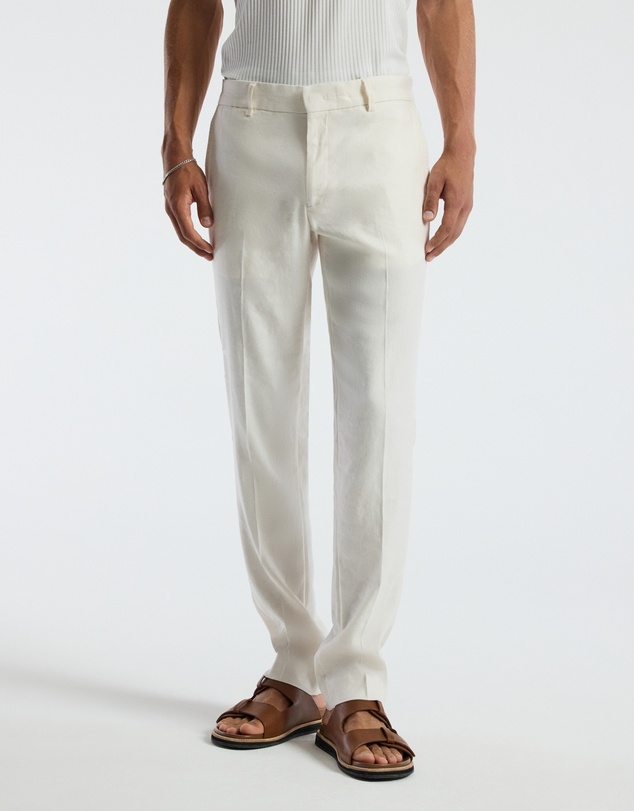 Calibre - Washed Stretch Linen Pant Ivory
