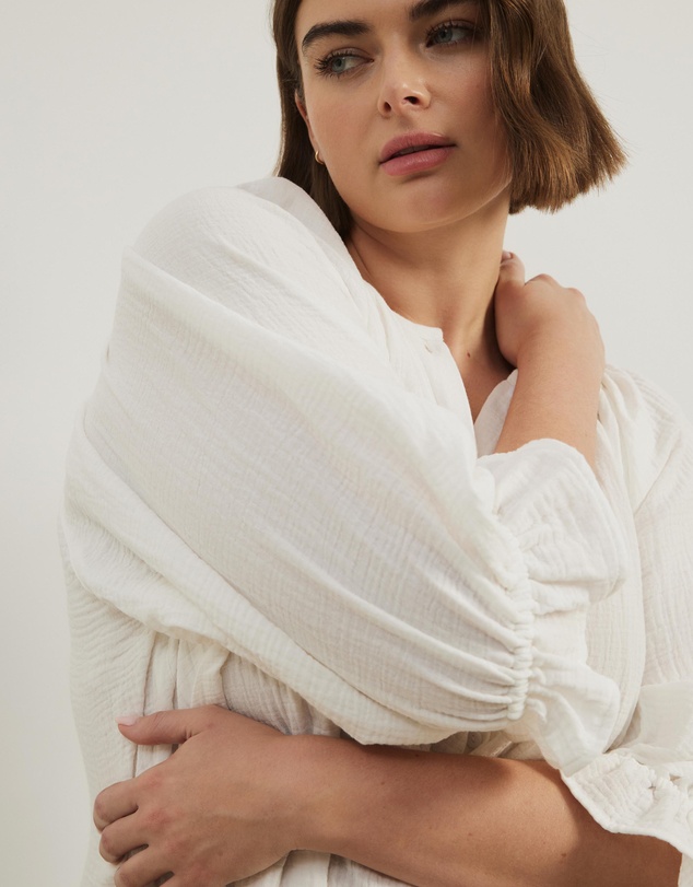 Atmos&Here Curvy - Rosalind Cotton Blouse