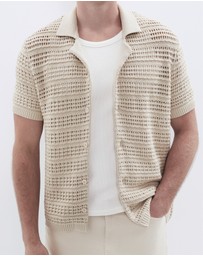 UNISON - Ladder Stitch Knit Button Thru