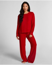 Hunkemoller - Long Sleeve Brushed Rib Jersey Top