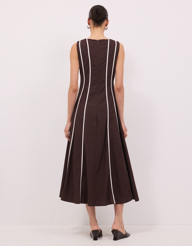 Calli - Zara Contrast Seam Midi Dress