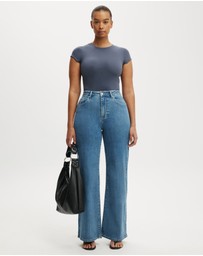 Cotton On - Curvy Stretch Wide Jeans