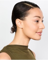 Lovisa - Gold Plated Surgical Steel Cubic Zirconia Leaf Drop Flat Back Earrings