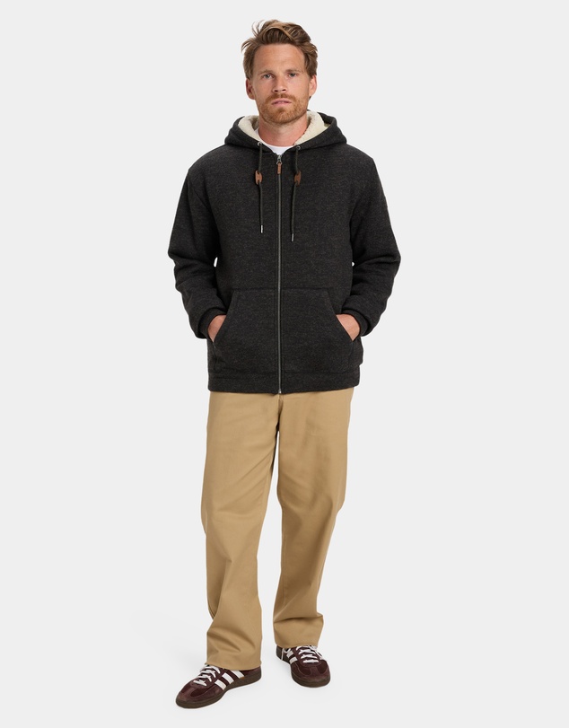 Quiksilver - Mens Keller Sherpa Zip Up Hoodie
