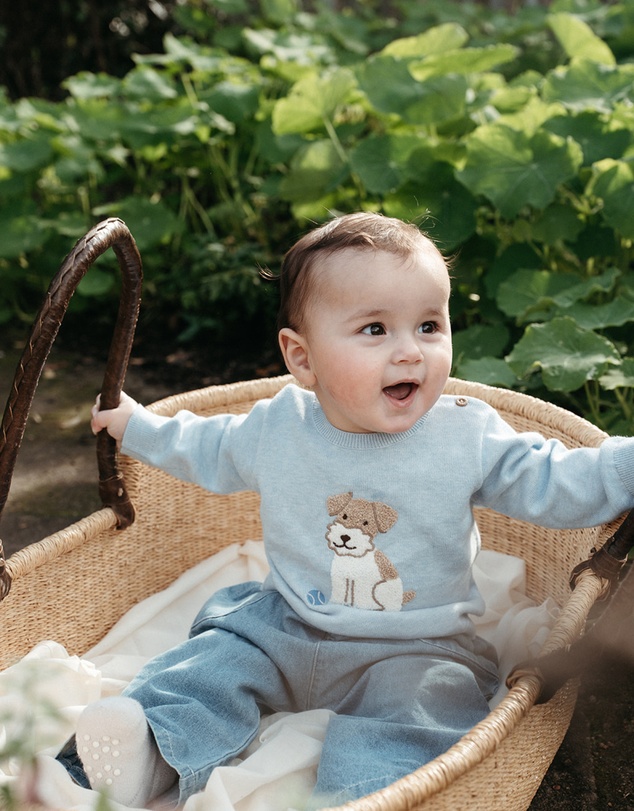Purebaby - Chenille Embroidered Jumper-Kids-Babies