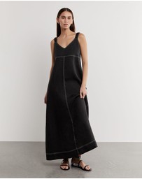 Jag - Sara Linen Midi Dress