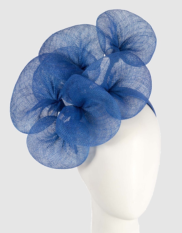 Max Alexander - Large Lilly Royal Blue Flower Fascinator