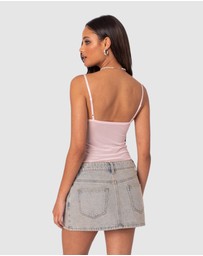 EDIKTED - Serafina Sheer Mesh Tank Top
