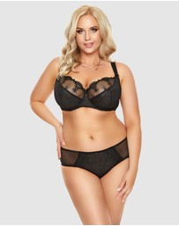 Nessa - Selena High Waist Full Cut Brief with Embroidery