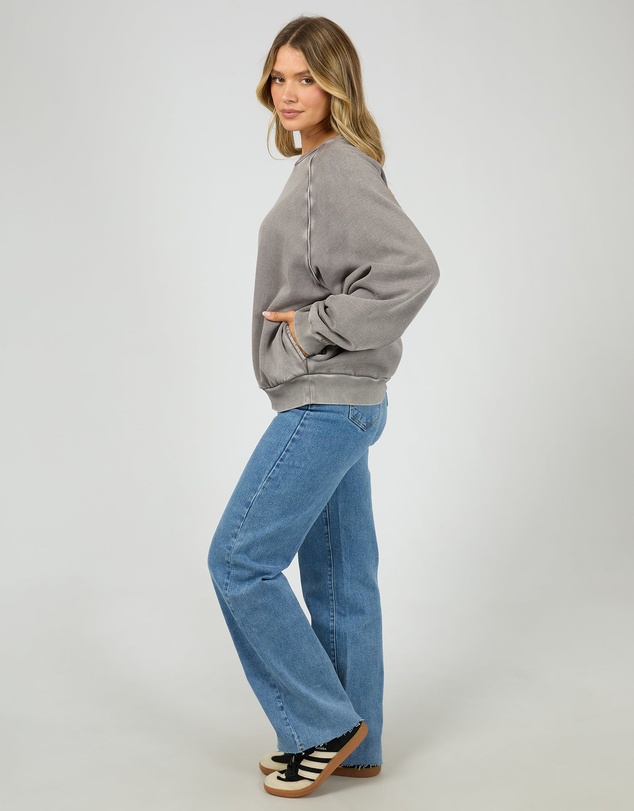 All About Eve - Aae Vintage Raglan Crew Charcoal
