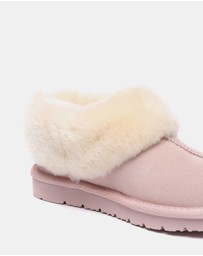 EVERAU - EverAU Ugg Homey Slipper Suede Cow Suede Upper House Shoes
