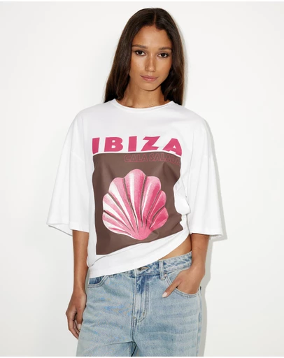 Dazie - Ibiza Oversized Graphic Tee
