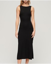 Superdry - Jersey Twist Back Midi Slim Fit Dress