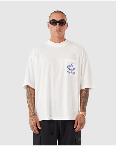 Zanerobe - Crest Slub Flow Tee Vintage White