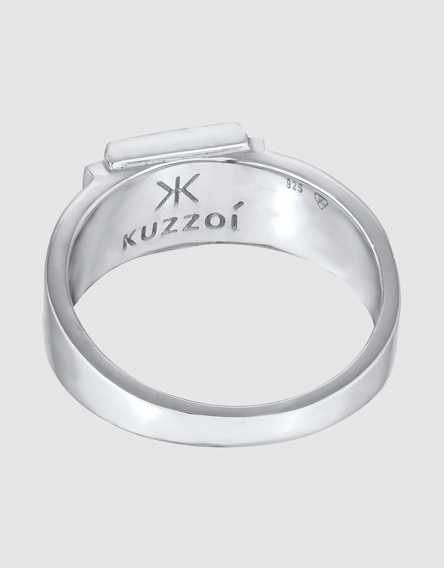 Kuzzoi - ICONIC EXCLUSIVE - Signet Ring in Oxidised 925 Sterling Silver