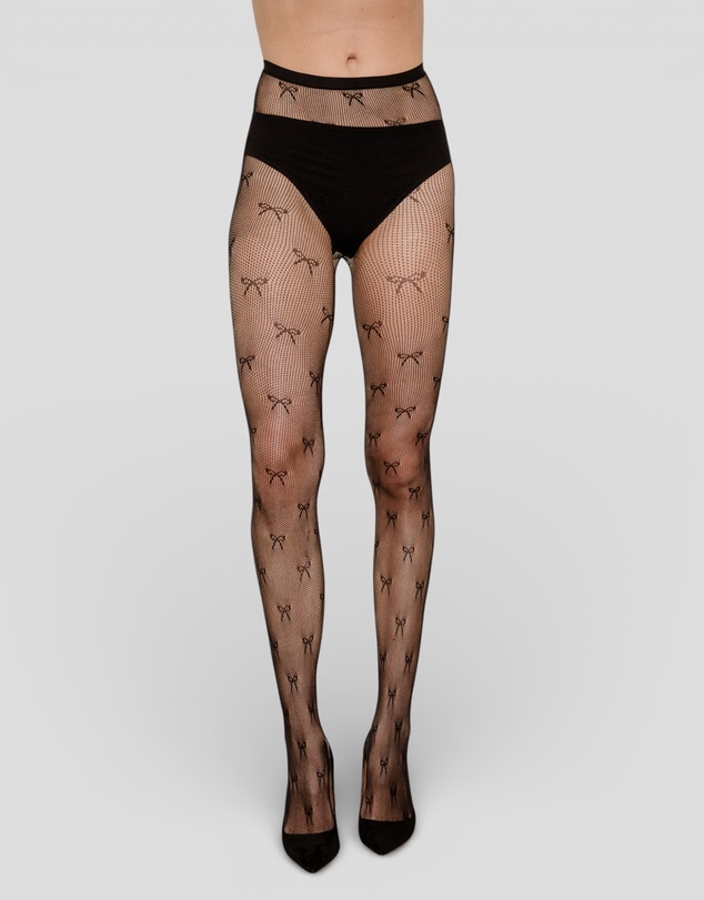 High Heel Jungle - Bow Mesh Tights