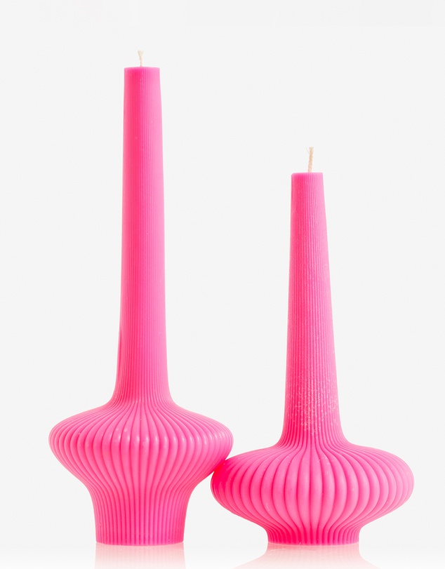 XRJ Celebrations - Pinnacle Candle Neon Pink
