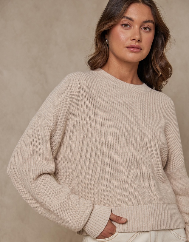 AERE - Cotton Cashmere Blend Relaxed Jumper