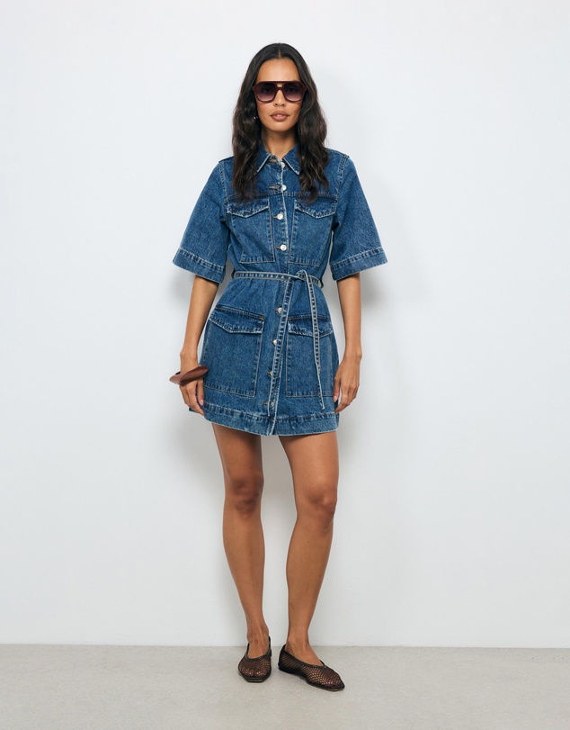 AERE - Rowena Denim Shirt Dress