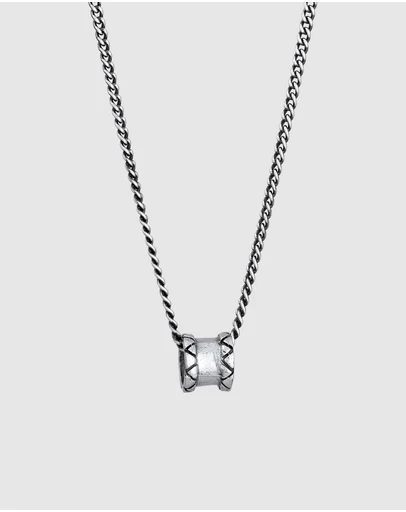 Kuzzoi - ICONIC EXCLUSIVE - Classic Curb Chain Necklace in Oxidised 925 Sterling Silver