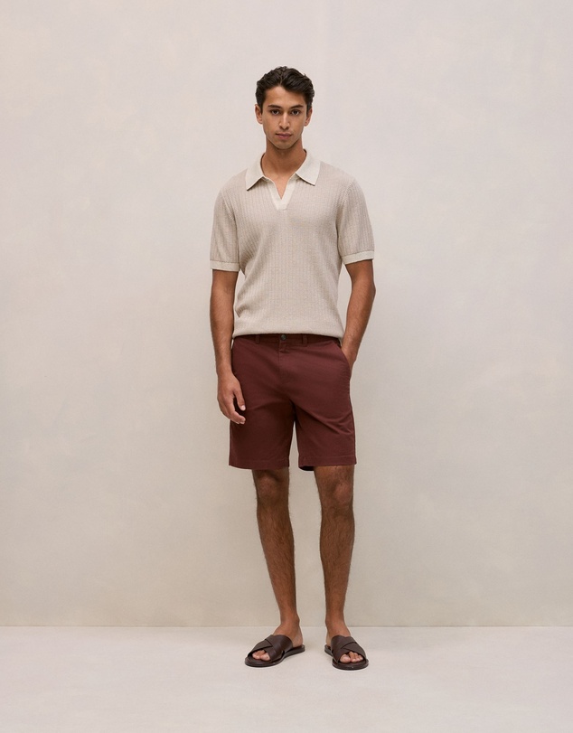 Trenery - Cotton Twill Chino Short in Espresso