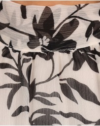 Petal & Pup - Senna Top - White Black Floral
