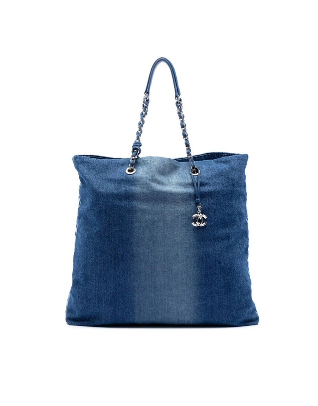 Pre-Loved by Azura Reborn - Pre-Loved Printed Denim Shopping Tote