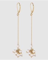 Elli Jewelry - Earrings Hanger Pearl Bridal 925 Sterling Silver Gold-Plated