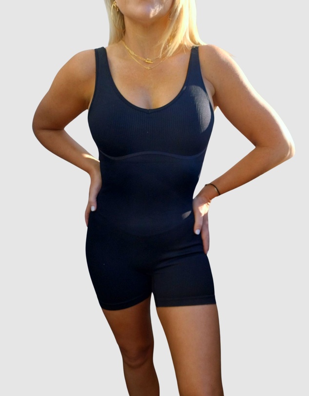 Core Trainer - One Piece Ribbed Playsuit