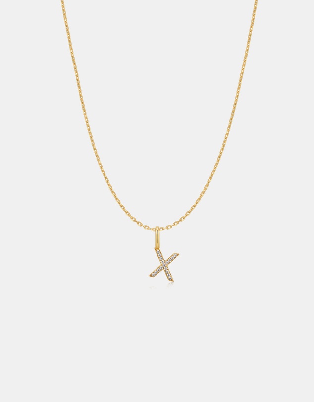 Ania Haie - Ania Haie Gold Letter X Initial Necklace