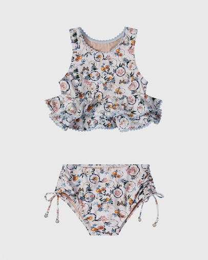 Aqua Blu Kids - Bluebelle Tiered Tankini Set - Kids