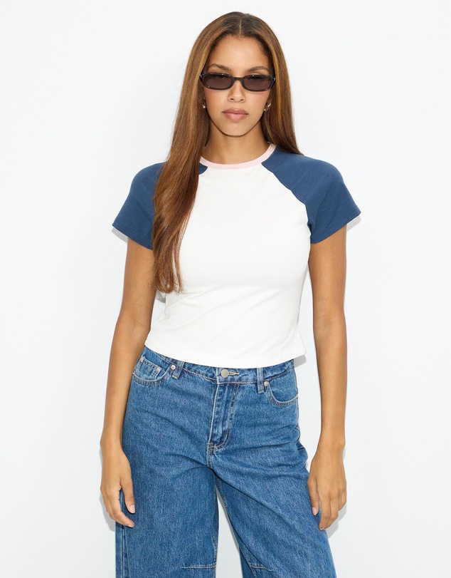 Dazie - Playball Short Sleeve Raglan T-Shirt