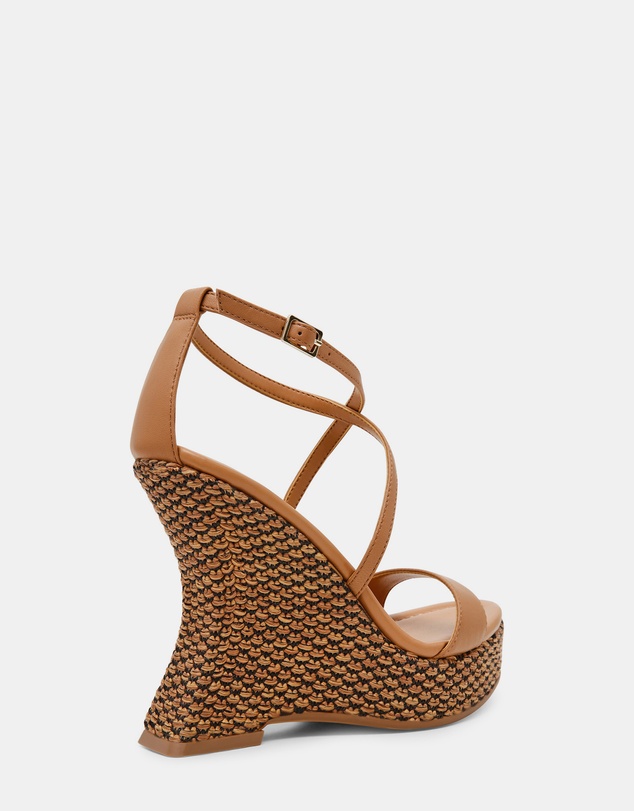 Steve Madden - Caliana Tan Multi Wedge Heels