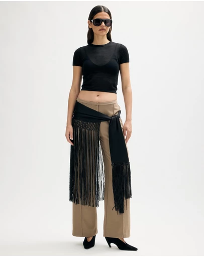 Minima Esenciales - Sola Fringed Scarf Belt