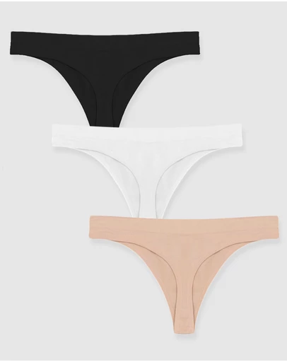 B Free Intimate Apparel - Seamless Stretch Comfort G String - 3 Pack