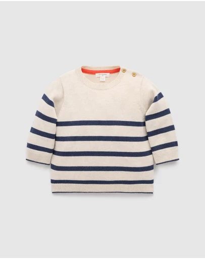 Purebaby - Classic Striped Jumper-Kids-Babies