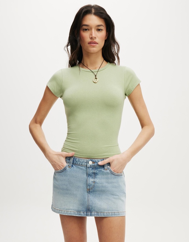 Cotton On - Micro Low Denim Skirt