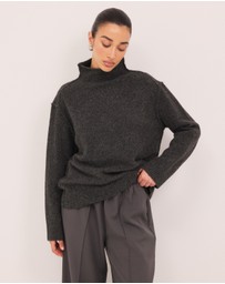 Calli - Collins Funnel Neck Knit Jumper