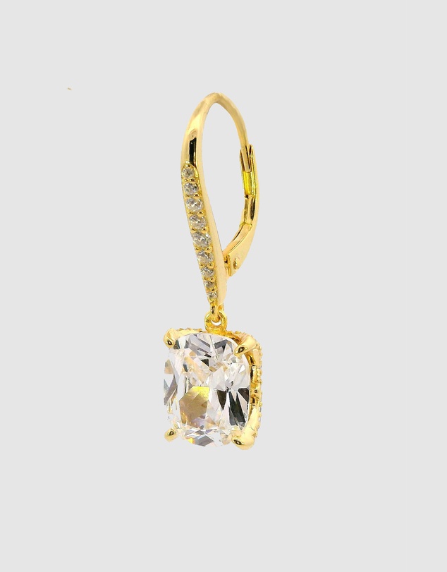 Georgini - Sydney Soirée Elaine Cushion Cut Earrings Gold
