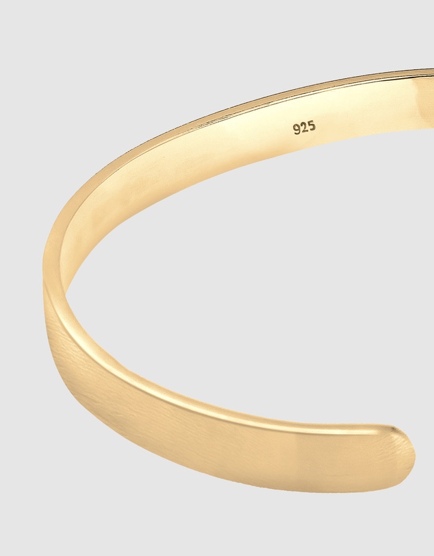 Kuzzoi - ICONIC EXCLUSIVE - Polished Cuff Bracelet in Gold-Plated 925 Sterling Silver