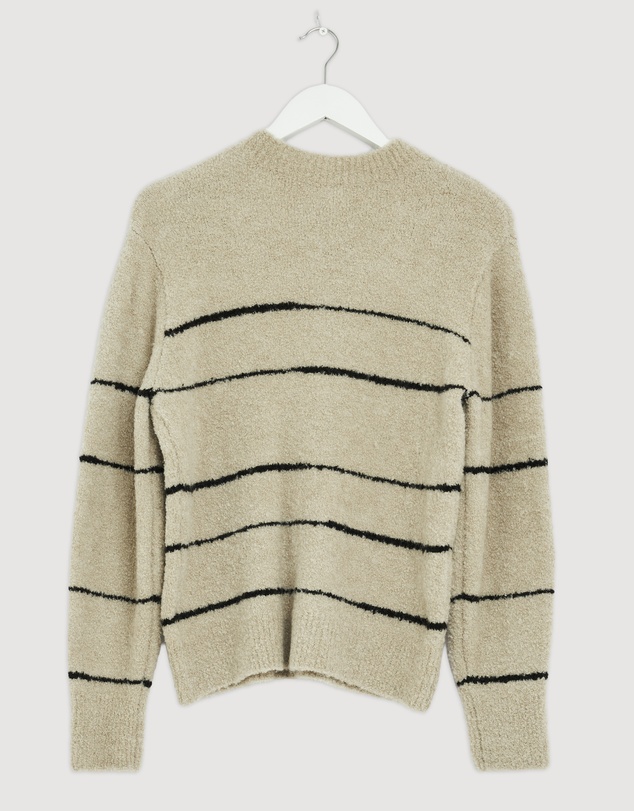 Revibe - Repaired Morrison Marcelle Stripe Knit Pullover - Brand Sizing-0