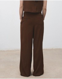 M.N.G - Straight-Fit Pleated Trousers