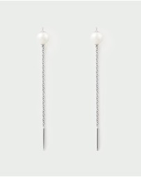 PDPAOLA - Pearl Lyra Silver Earrings