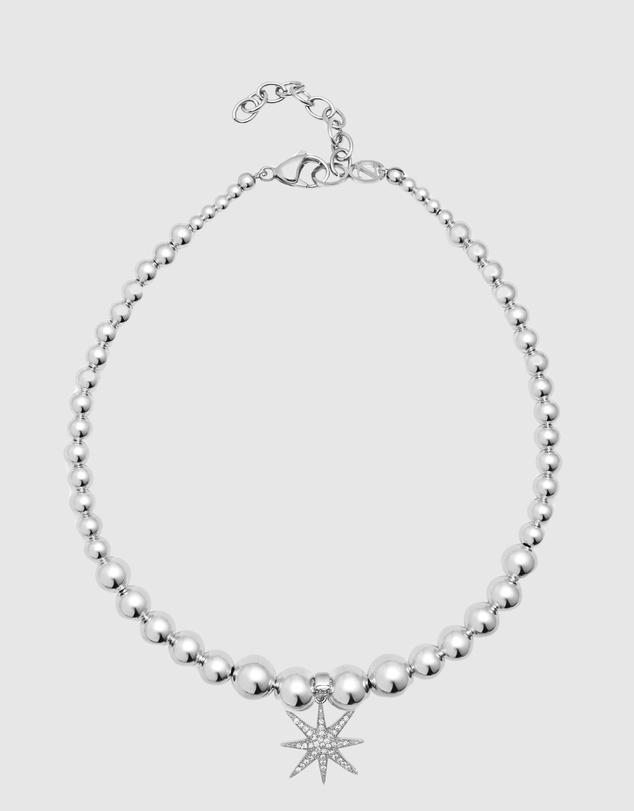 Nialaya Jewellery - Twilight Star Silver Choker