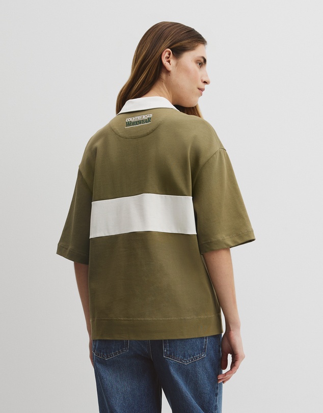 Country Road - Australian Cotton Short Sleeve Workwear Block Rugby Polo