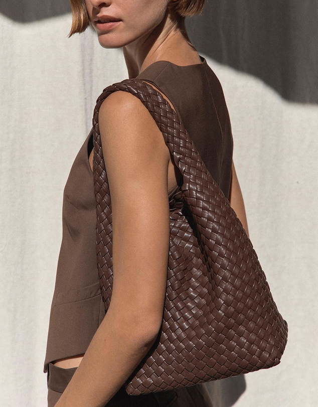 Rylan - Alt-Leather Woven Small Tote Bag