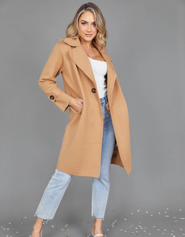 Esther & Co - Fireplace Coat - Camel