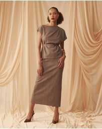 Forcast - Loretta Pleat Belted Top