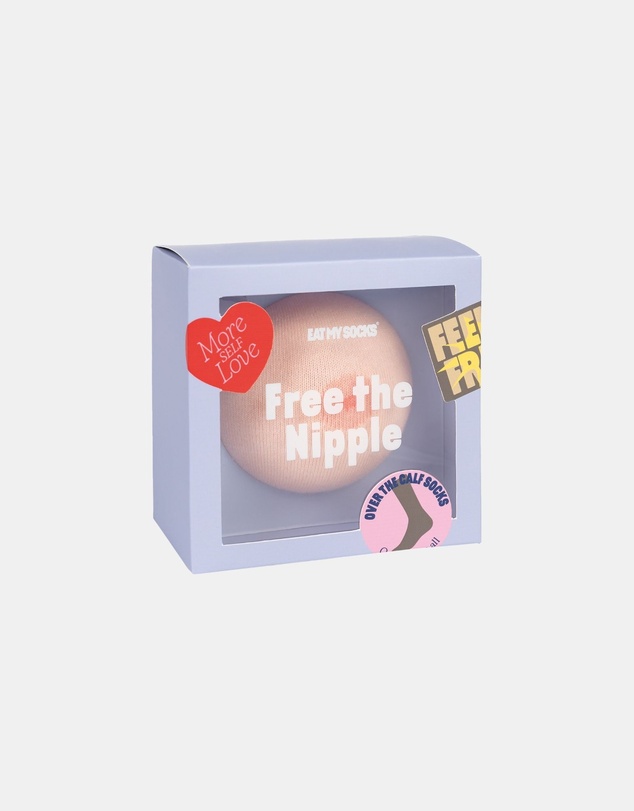 EAT MY SOCKS - Socks Free the Nipple White
