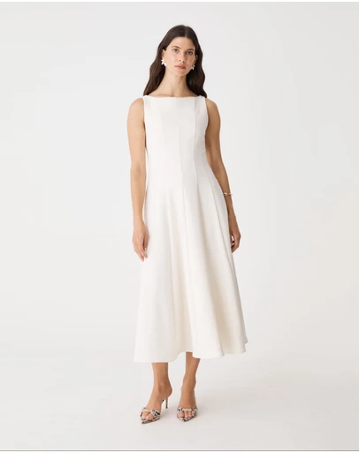 Forcast - Sally Panel Midi Dress